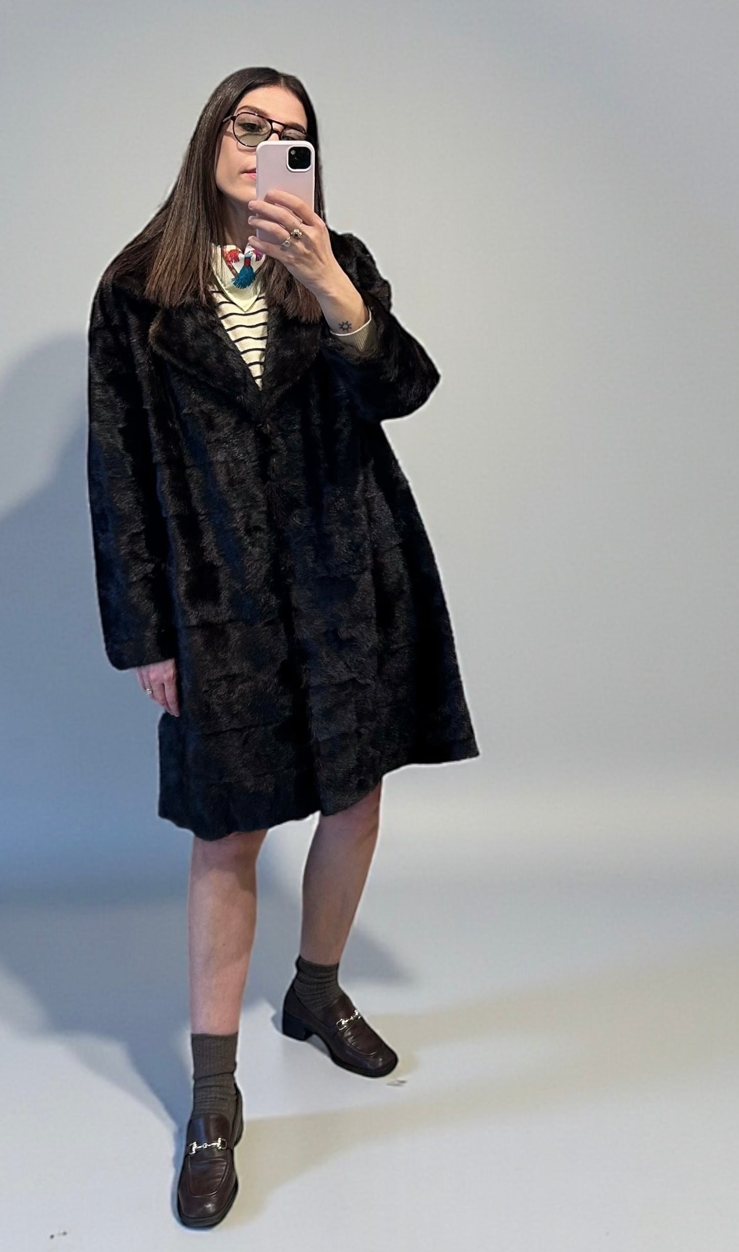 Vintage Dark Brown Fur Coat