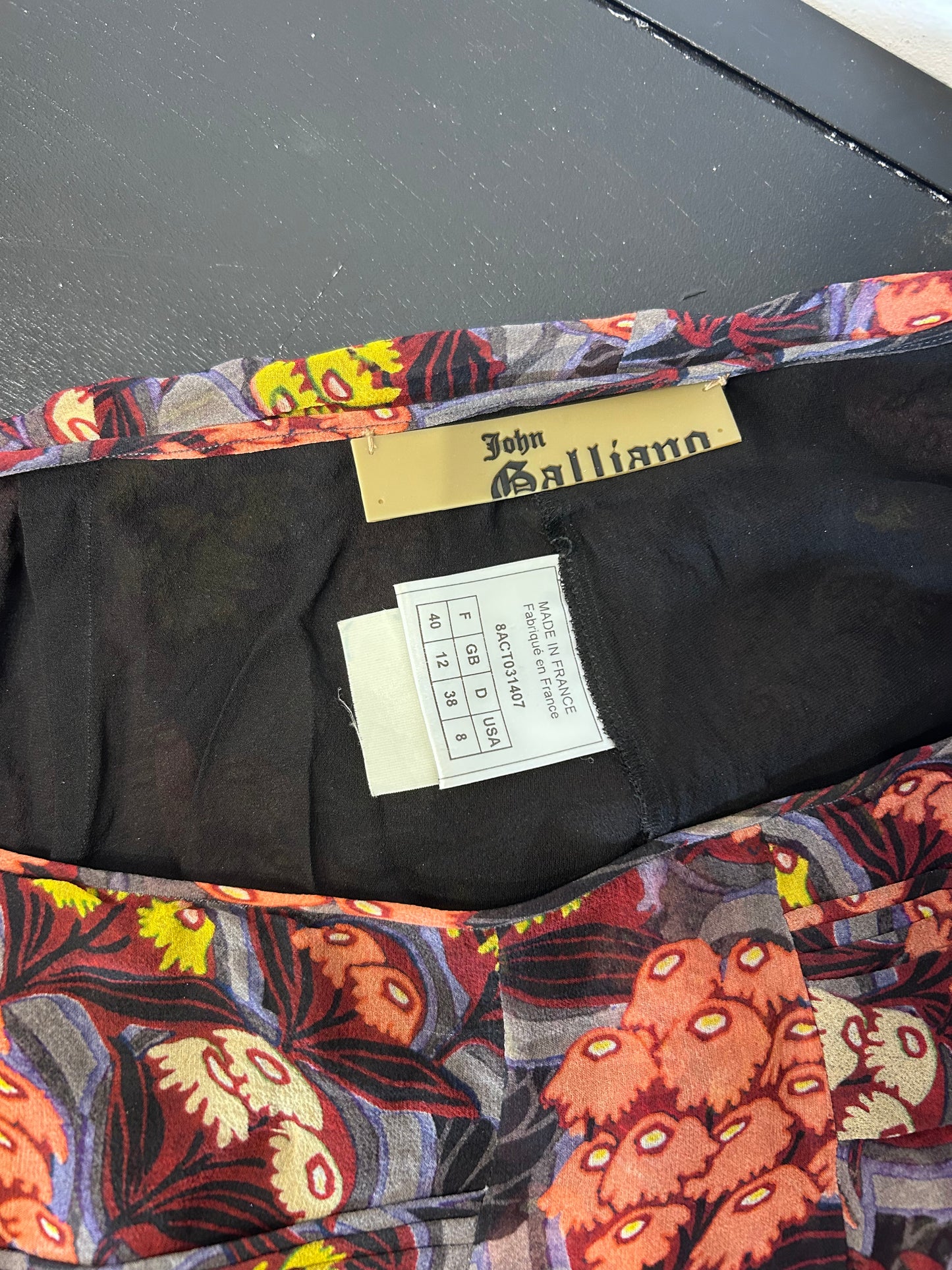 Y2K John Galliano Silk Mini Skirt