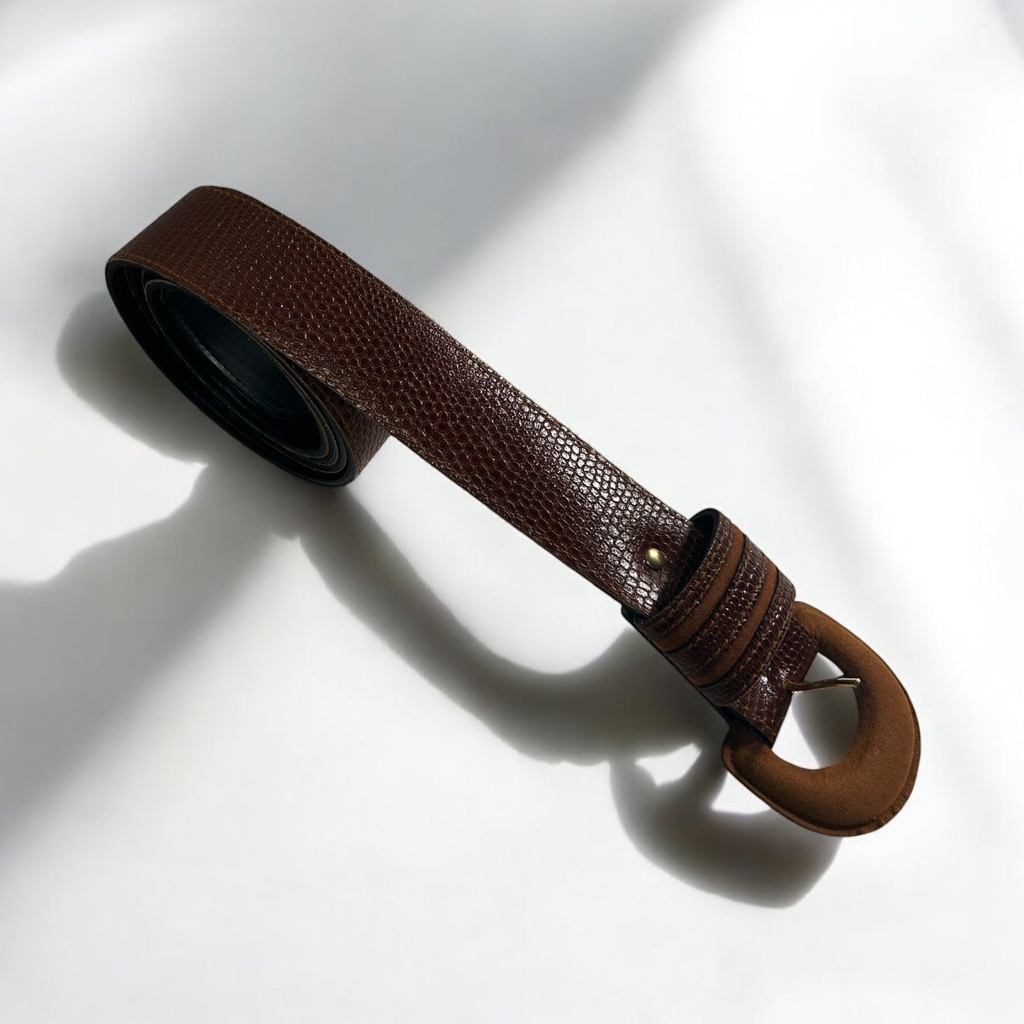 Vintage Two tone leather belt
