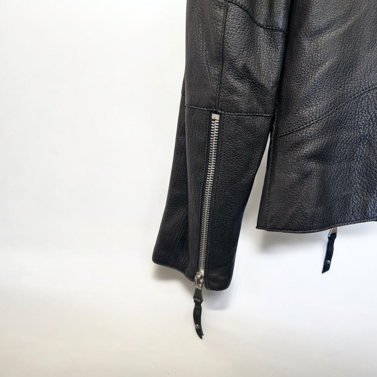 Vintage Black Leather Biker Jacket