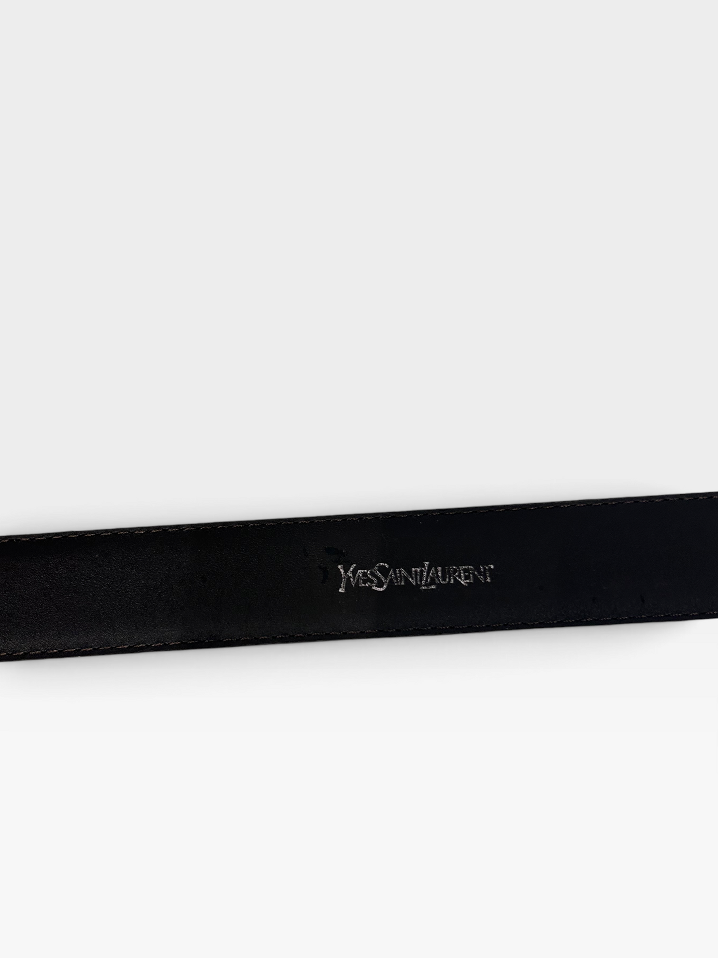 Vintage Yves Saint Laurent Brown Leather Belt | Late 1980s