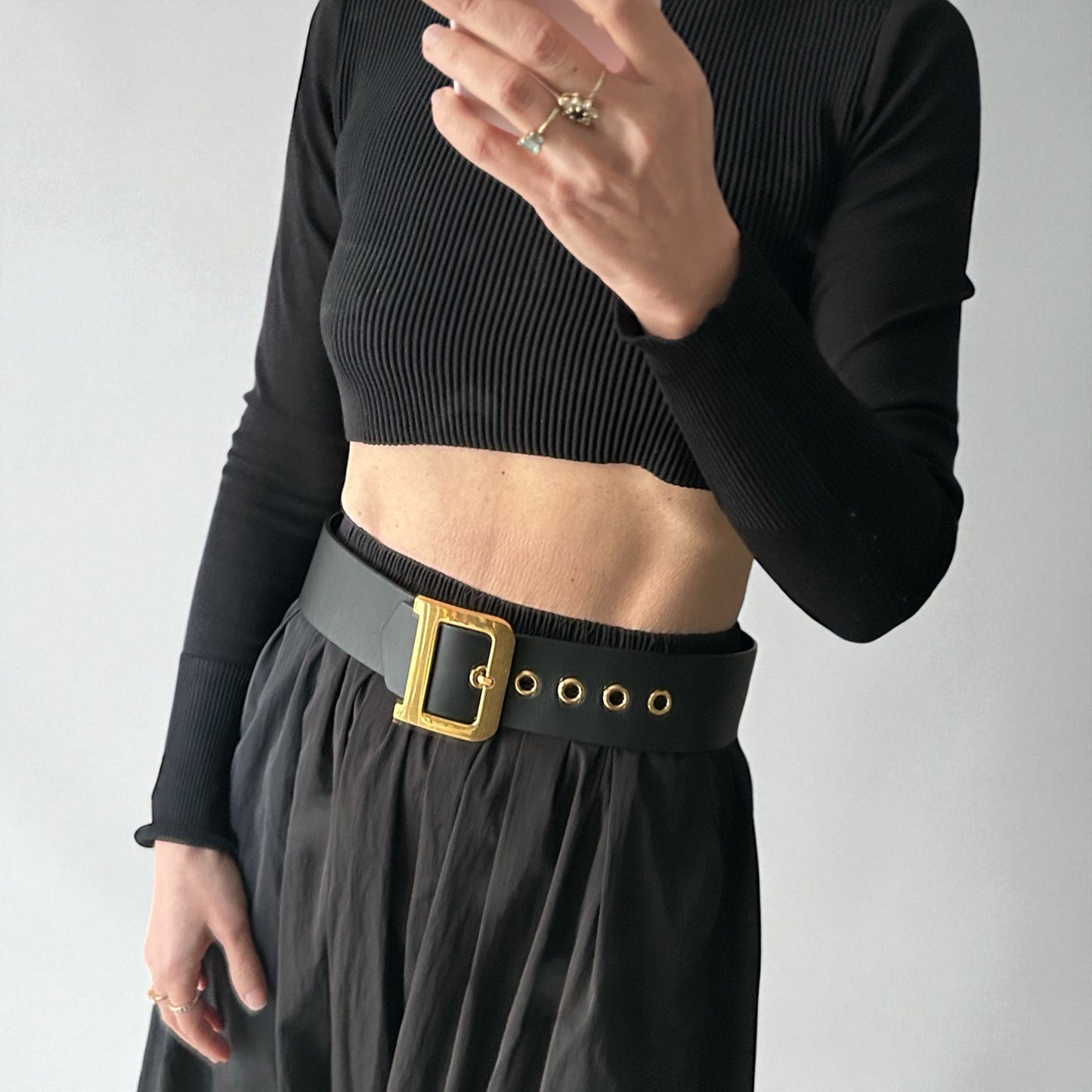 Vintage Christian Dior Wide Leather Belt