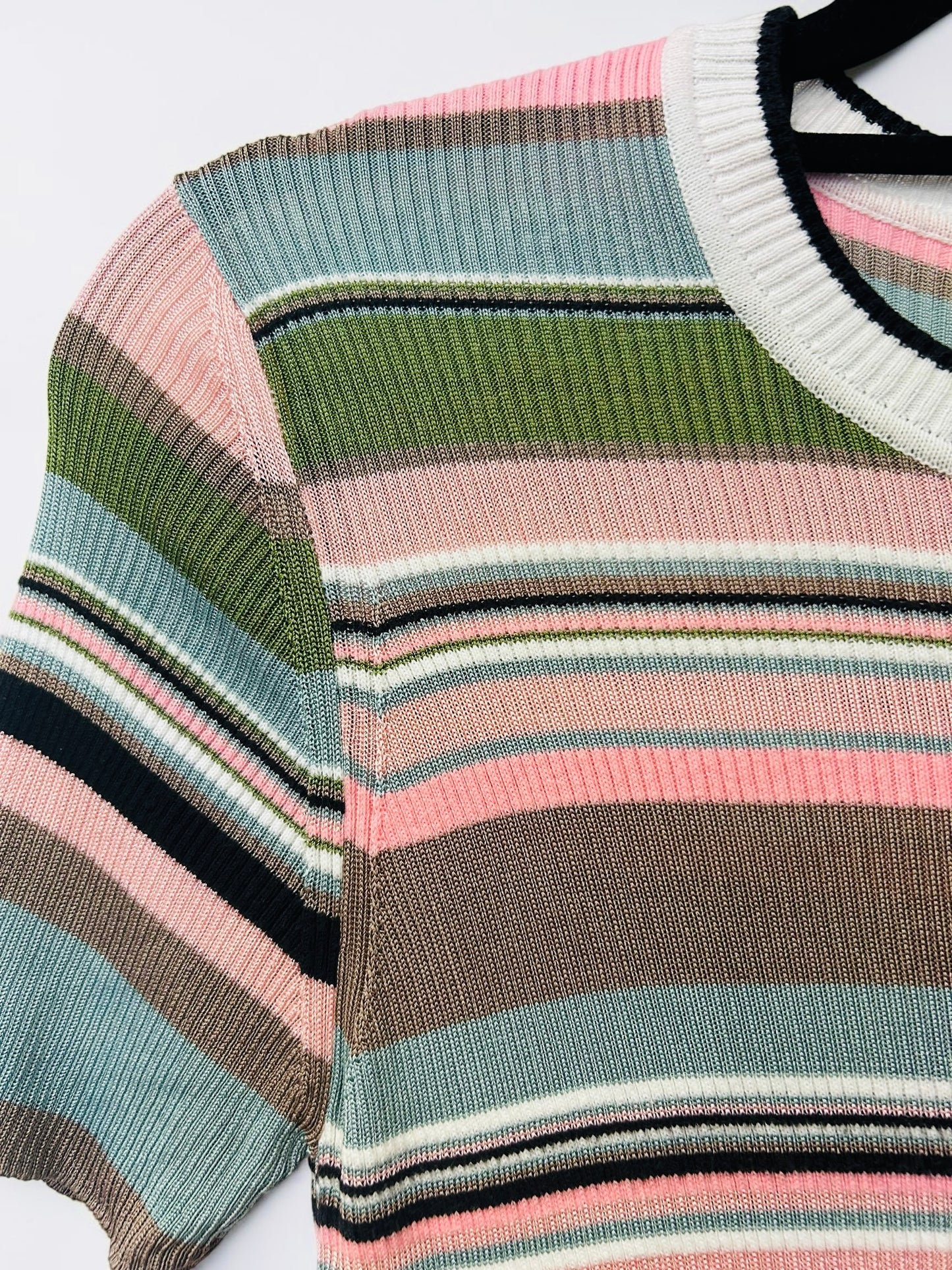 Missoni Striped Knit Short Sleeve Top| 2000׳s