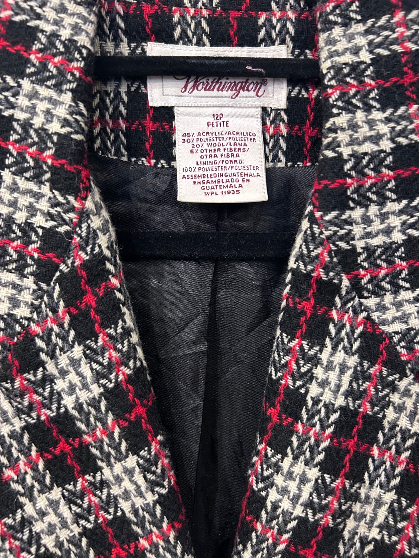 Vintage 1980s Checked Blazer