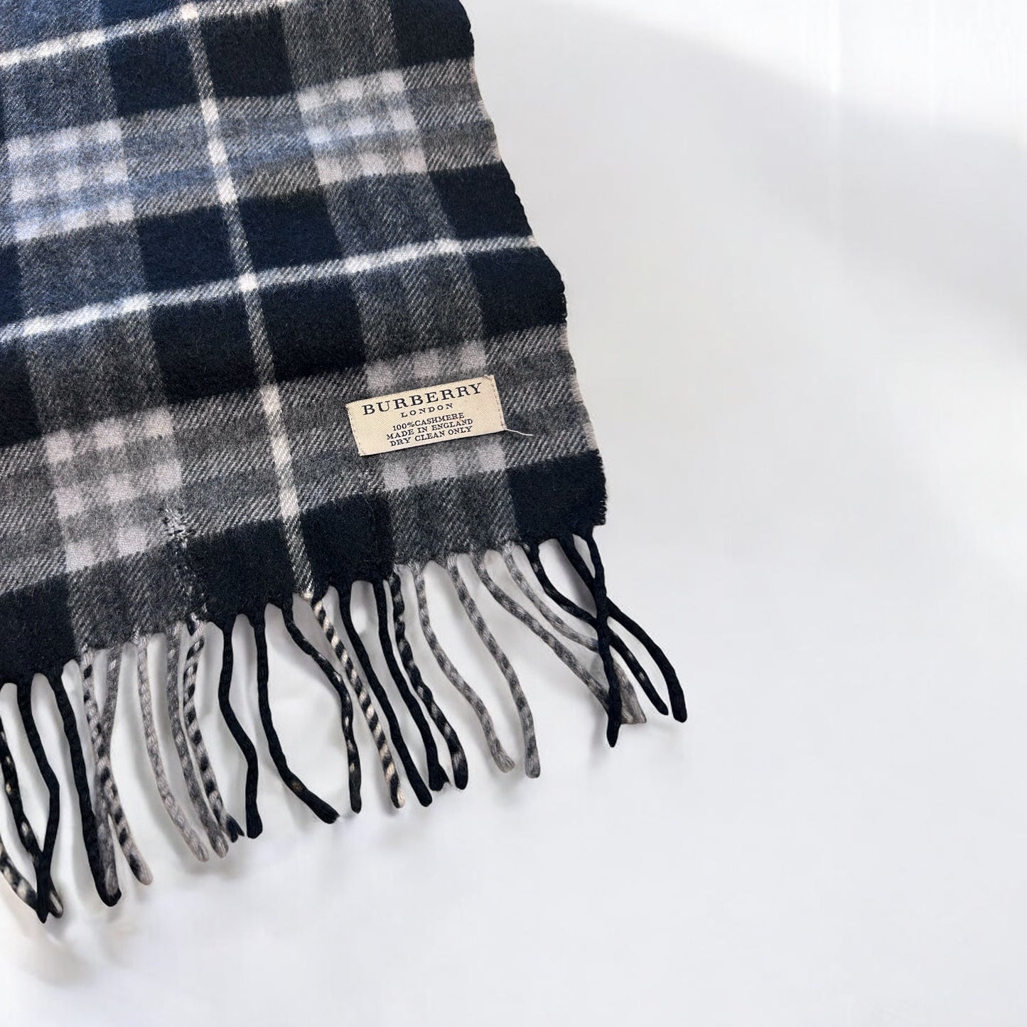 Vintage Burberry Checked Cashmere Scarf