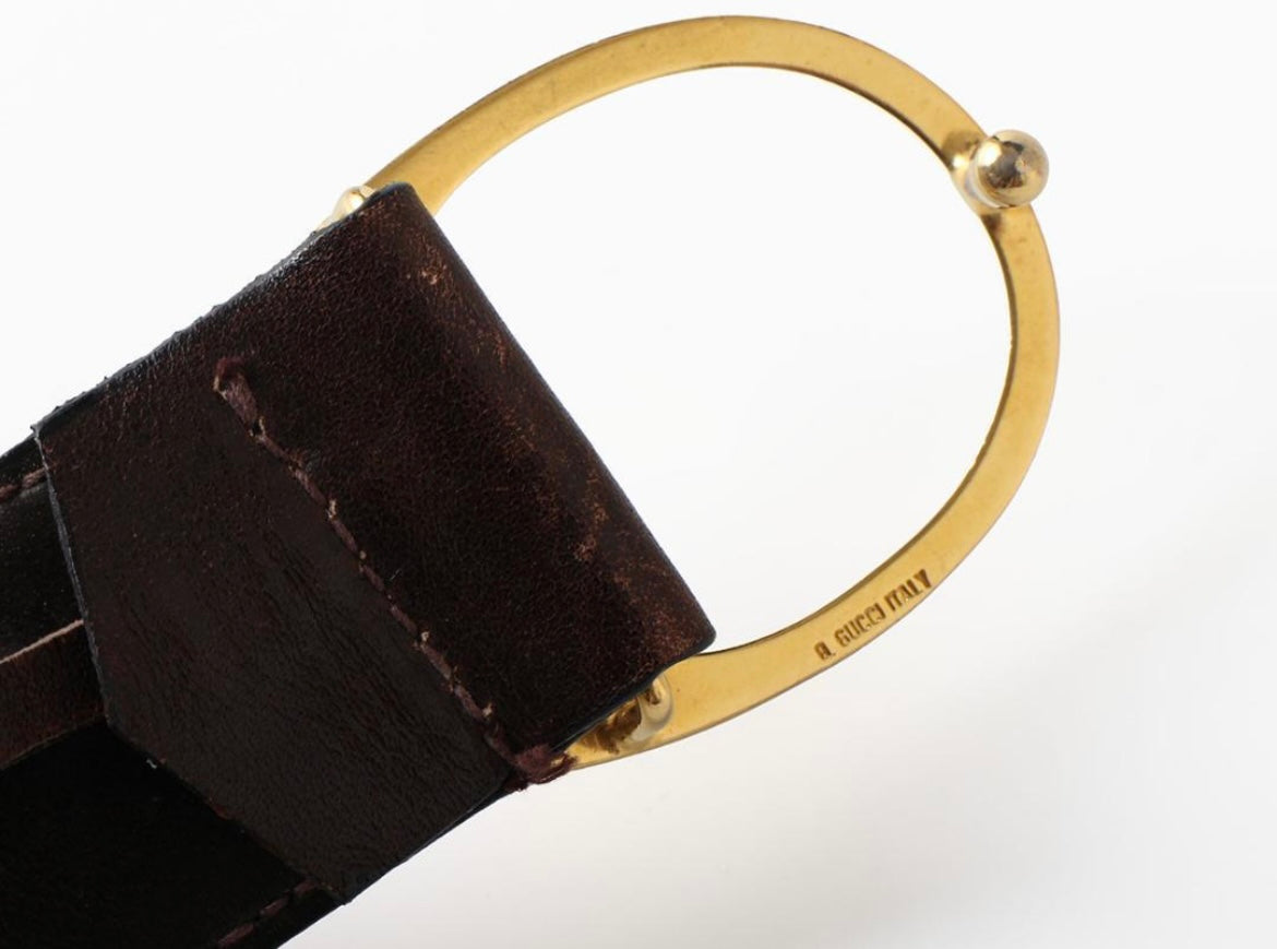 Vintage Gucci Dark brown leather belt