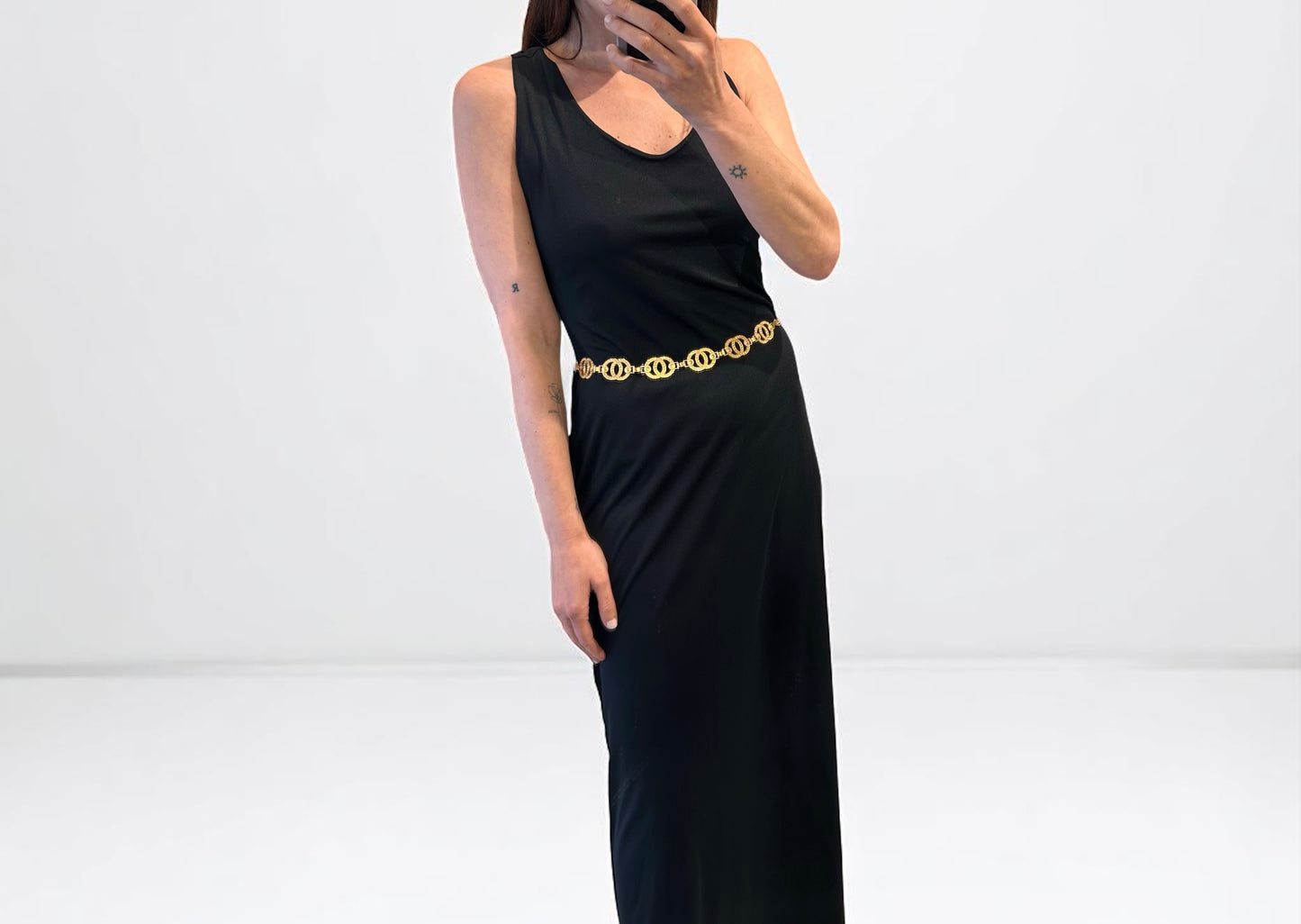 Vintage gold tone Chain belt