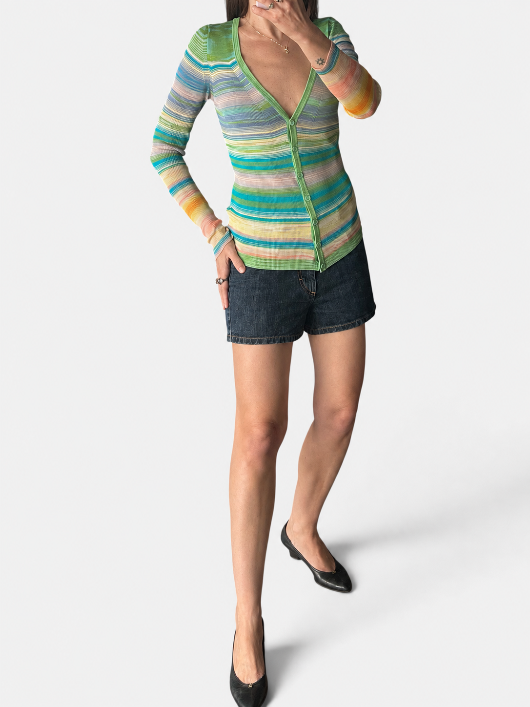 Vintage Missoni Striped Knit Cardigan|Early 2000s