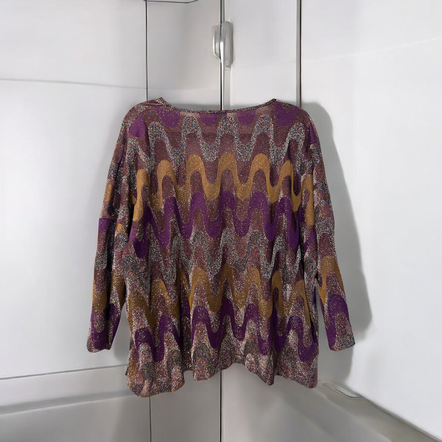 Missoni wide blouse in purple waves