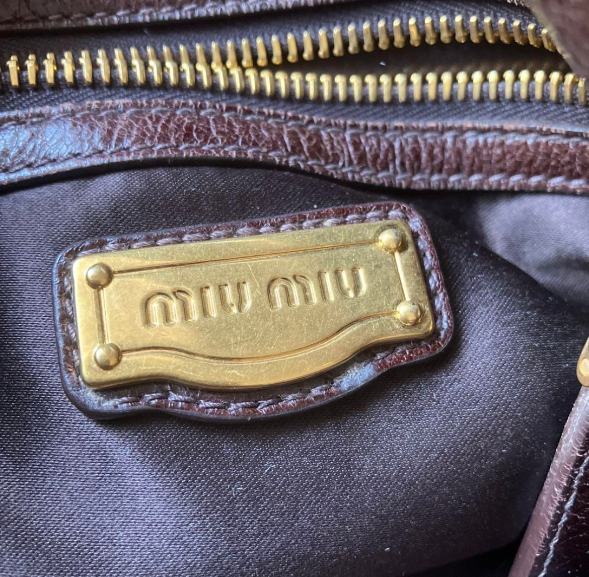 Vintage Miu Miu bow hobo bag