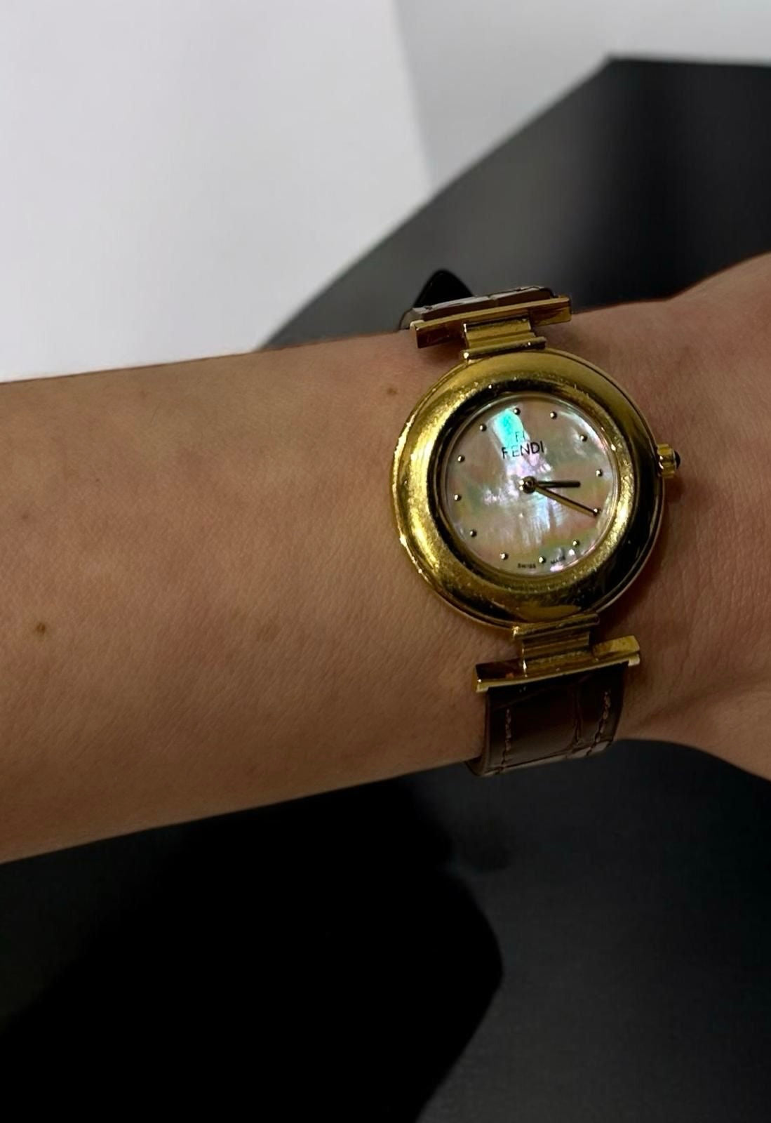 Vintage Fendi Mothet of pearl dial watch
