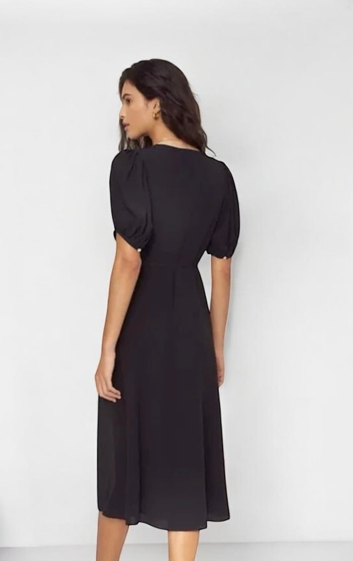 Wilfred Classic Black Midi Dress