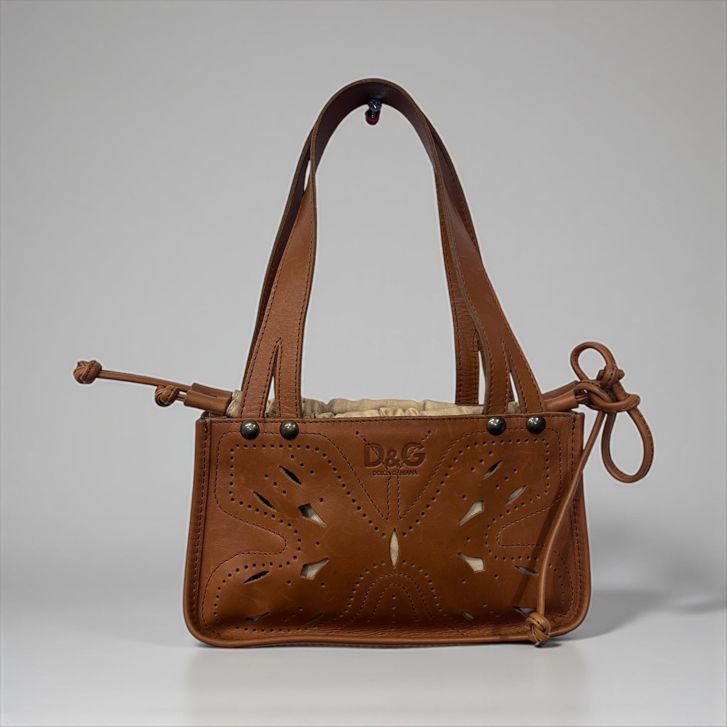 Dolce & Gabbana Vintage Leather Shoulder Bag – Early 2000s