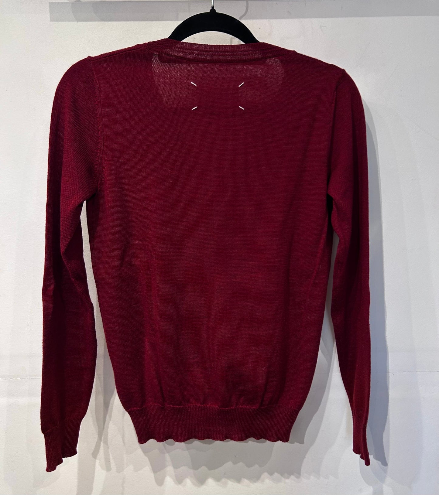 Maison Martin Margiela Burgundy Wool Cardigan, Early 2000s