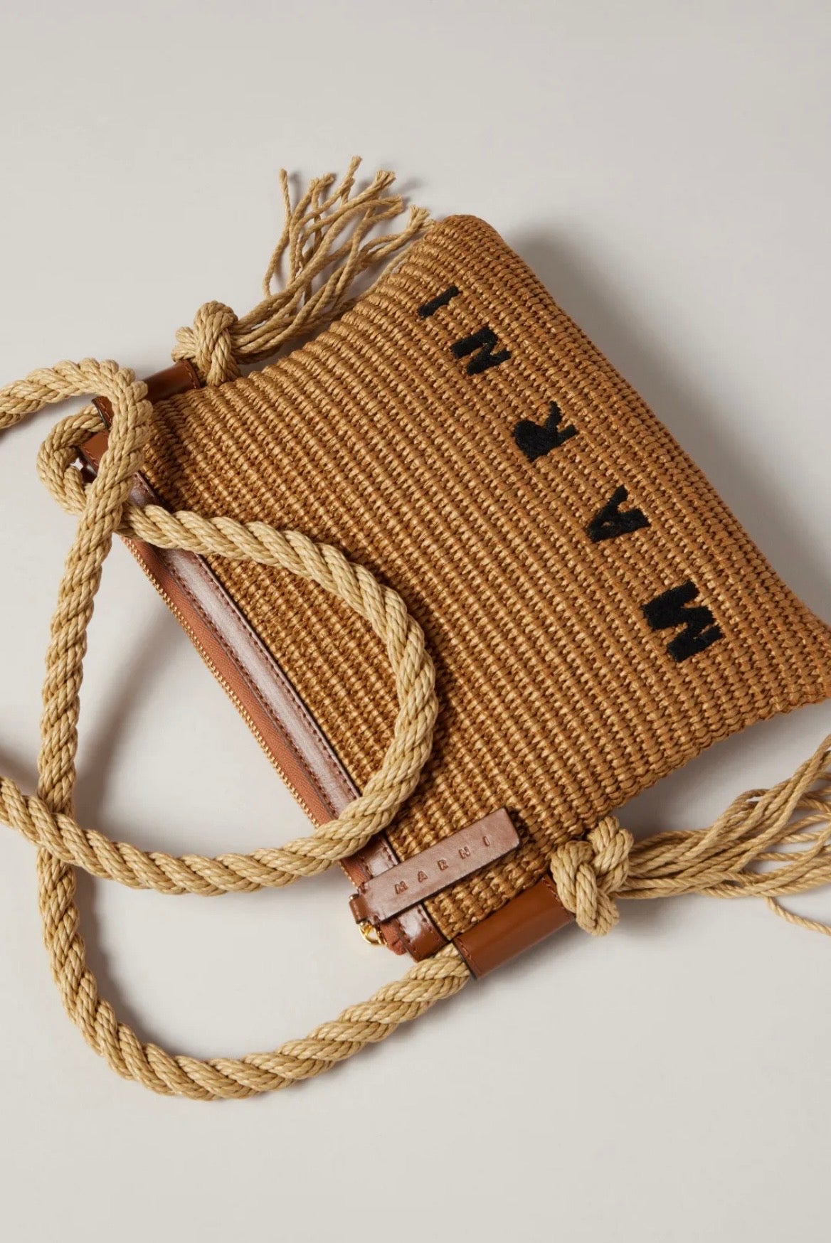Marni Raffia Rope Crossbody Bag