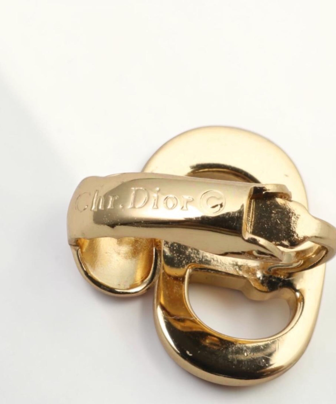 Vintage Christian Dior Gold-Plated Clip-On Earrings | 1990s