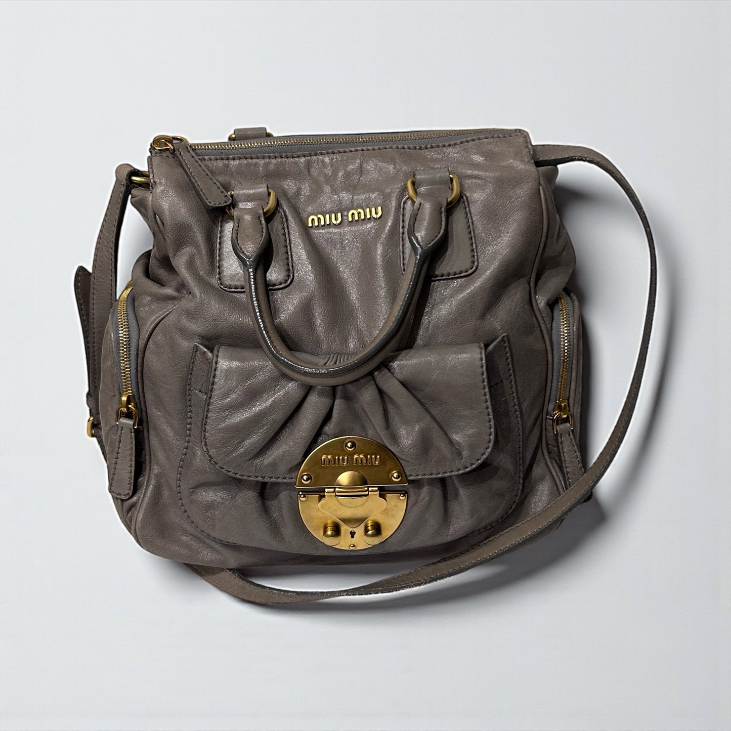 Vintage Miu Miu Leather Top Handle Bag