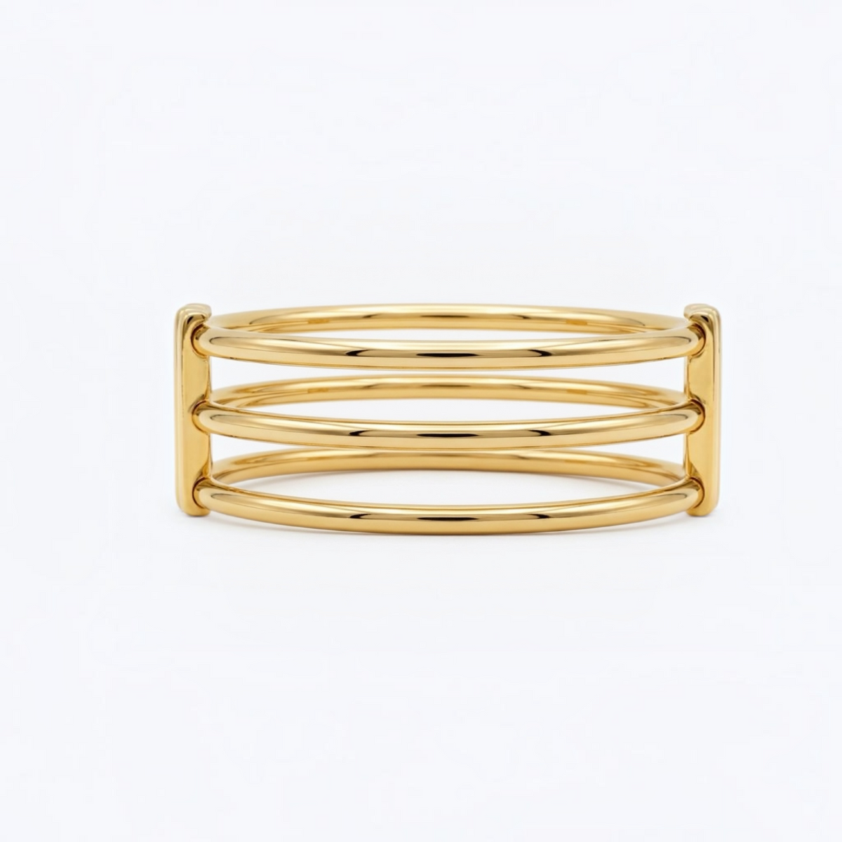 Vibes Givenchy Gold-Plated Triple Row Bangle Bracelet | 1990s