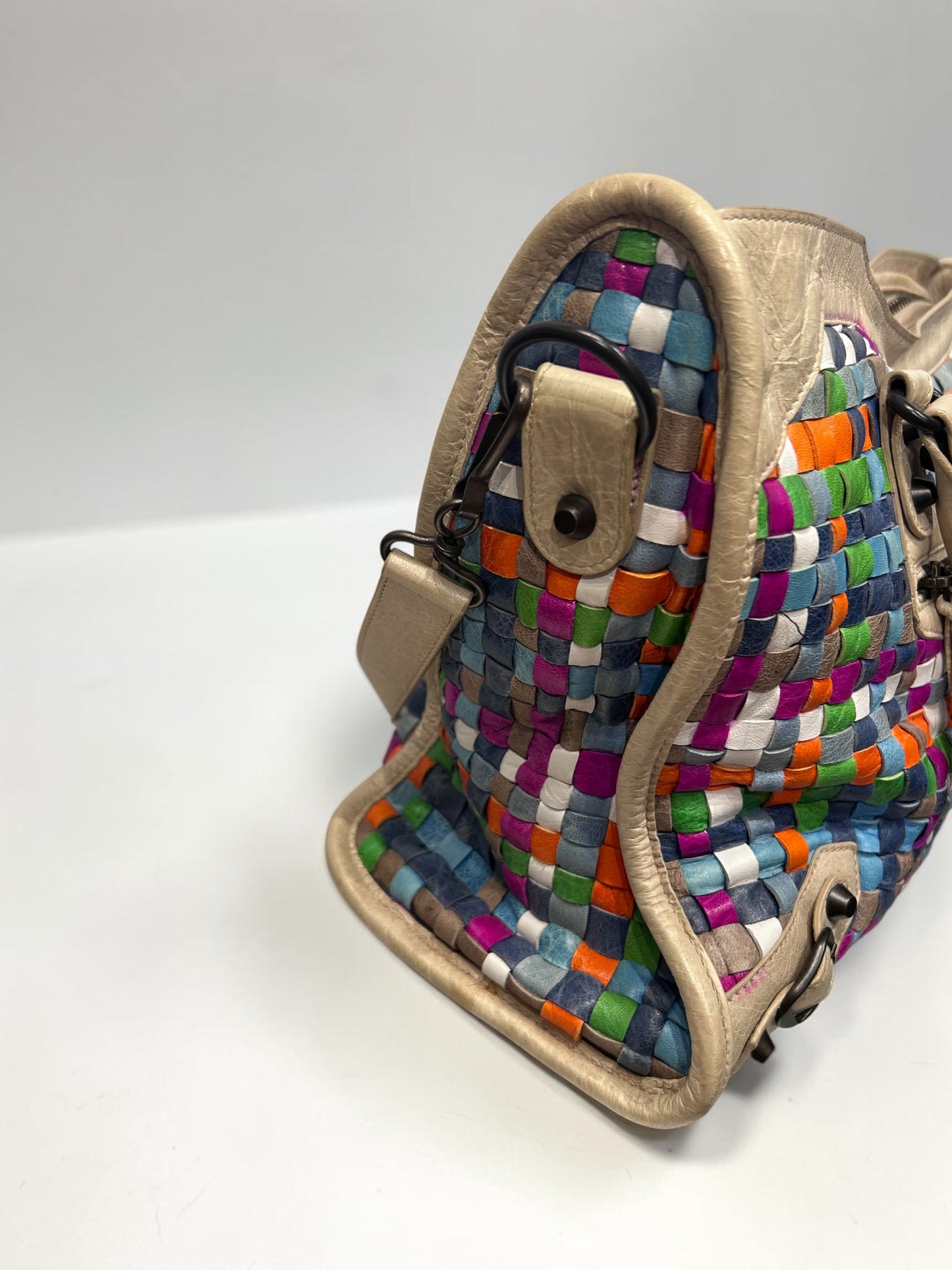 Balenciaga Limited Edition Motocross Woven Classic City Bag|circa 2011