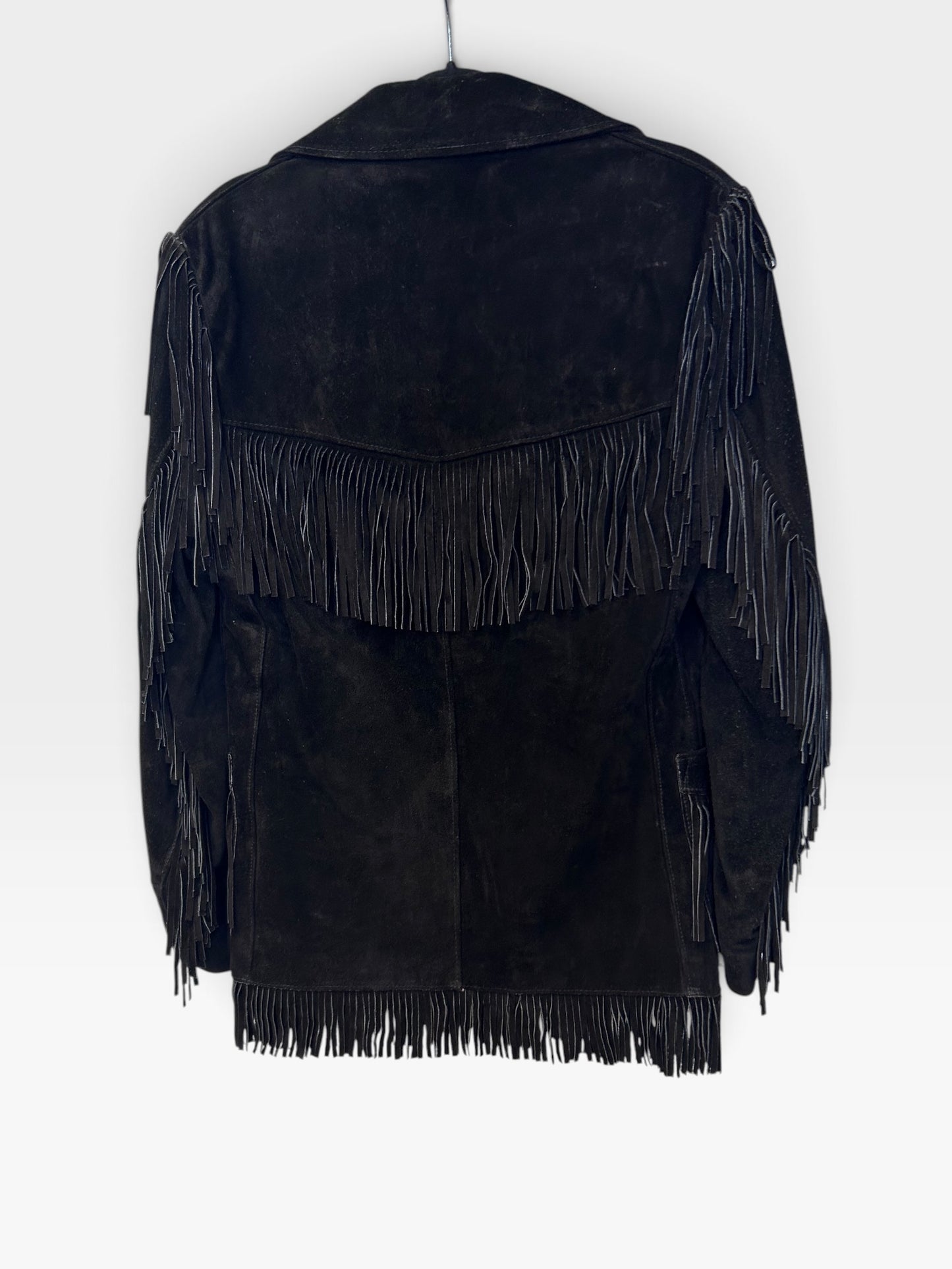 Vintage Schott NYC Western Suede Fringe Jacket| 1980s