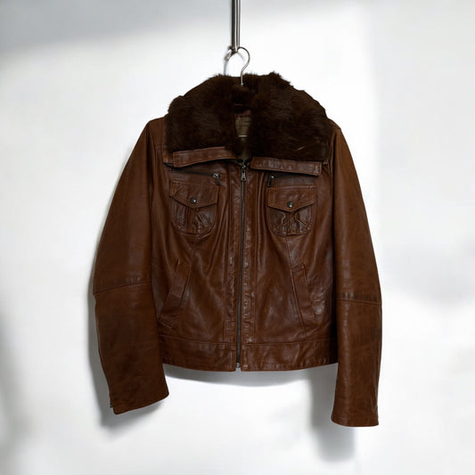 Vintage Conbipel leather biker jacket