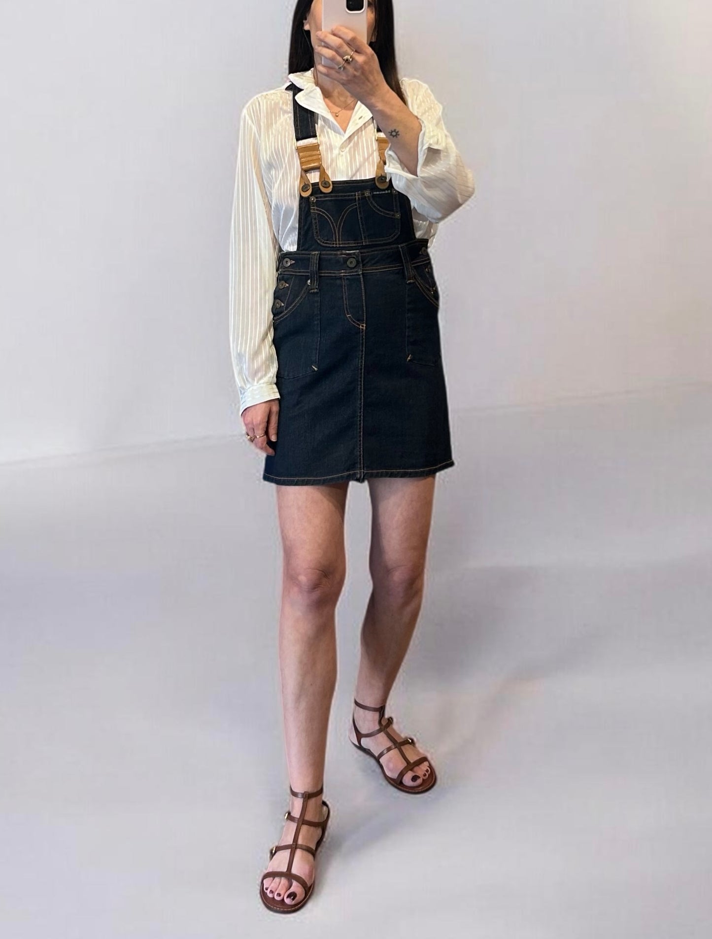 Y2K Dolce & Gabbana Denim Overall Mini Dress