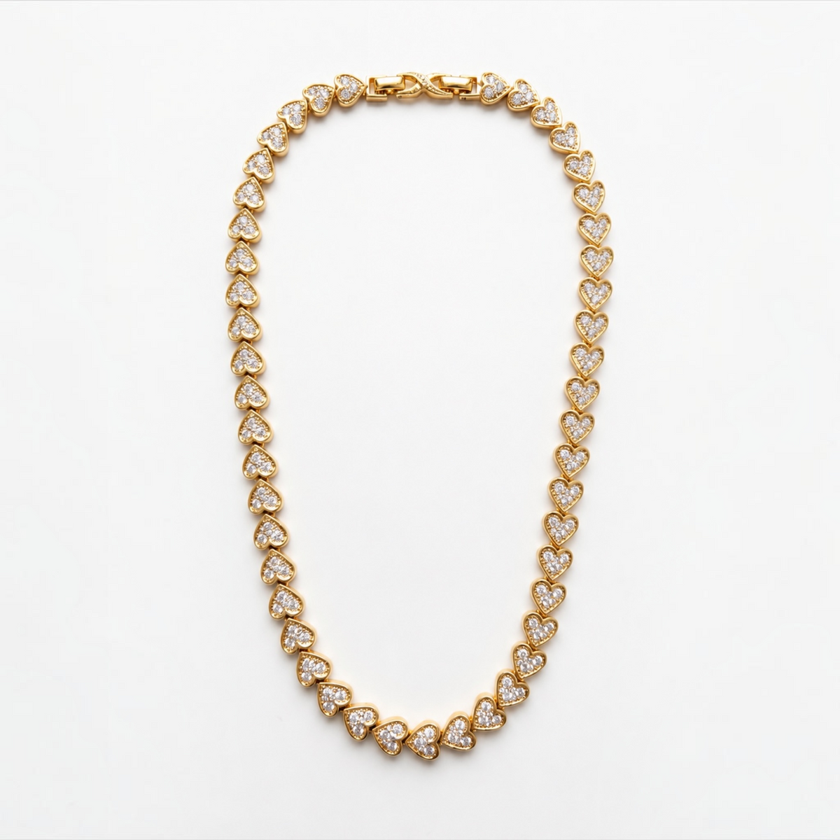 Vintage Nina Ricci Gold-Plated Heart Necklace | 1990s‫