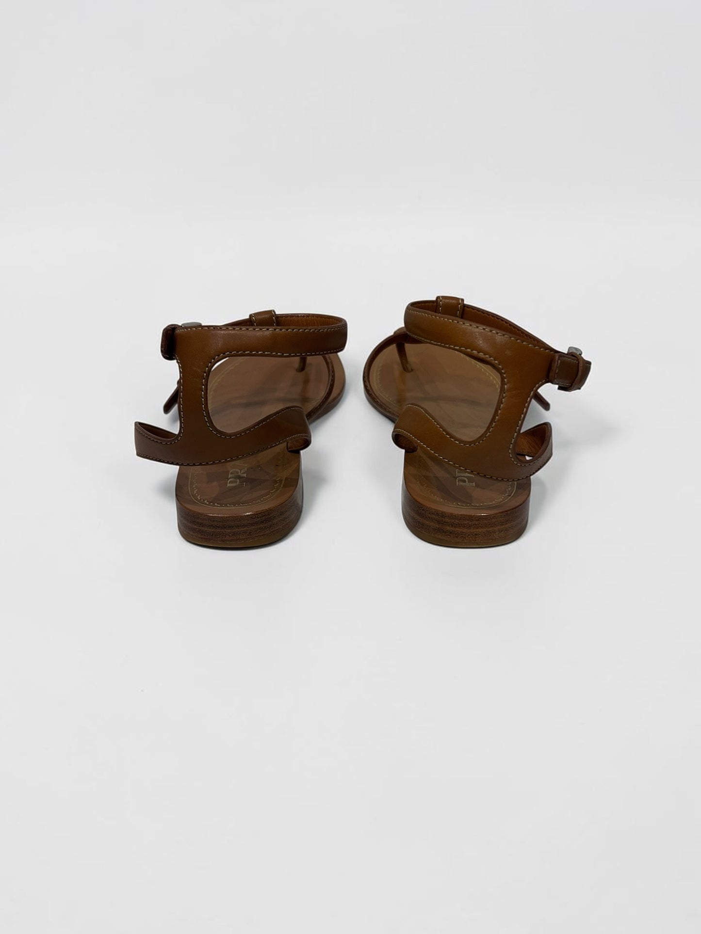 Prada Leather T-Strap Sandals