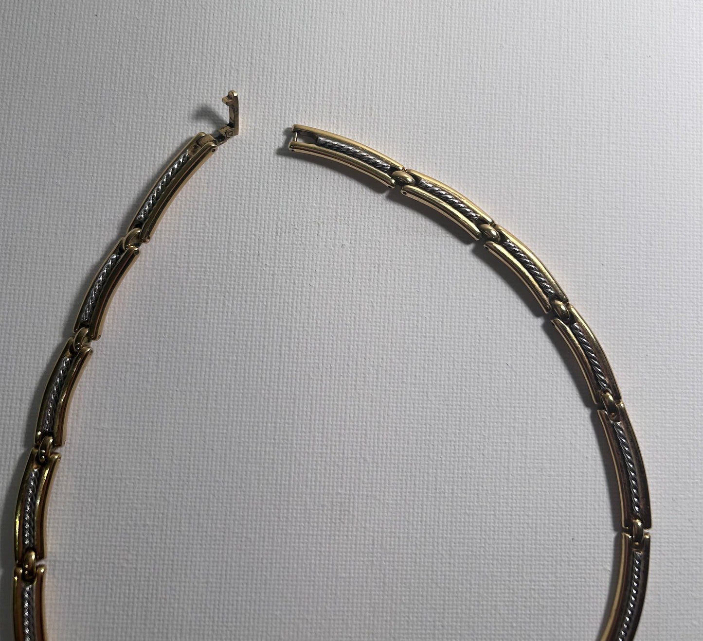 Vintage Two-Tone Cable Link Necklace