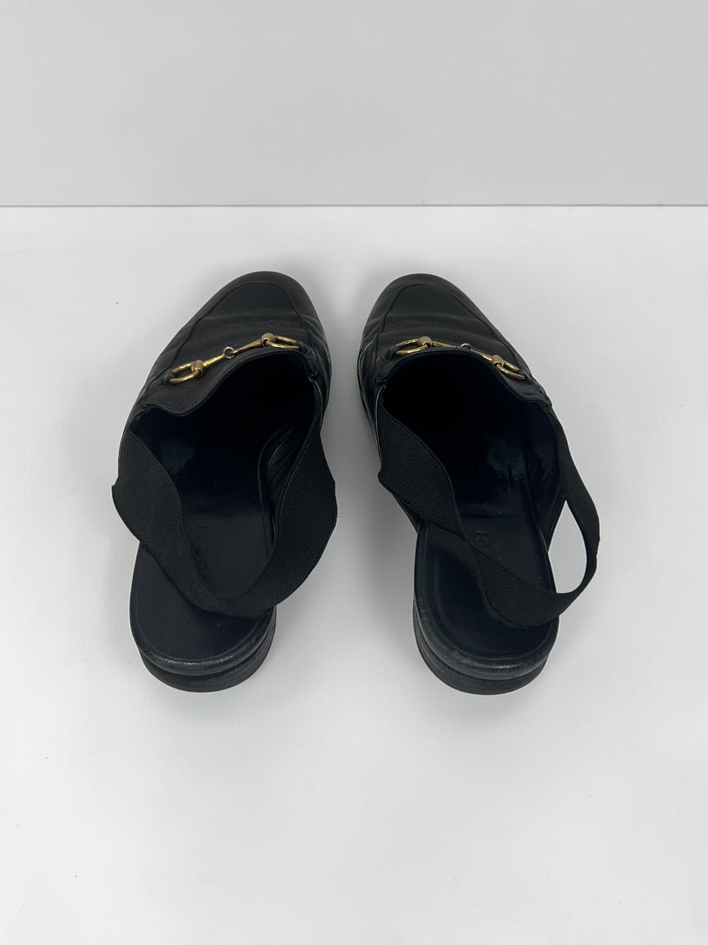 Gucci Horsebit Leather Slingback Loafers