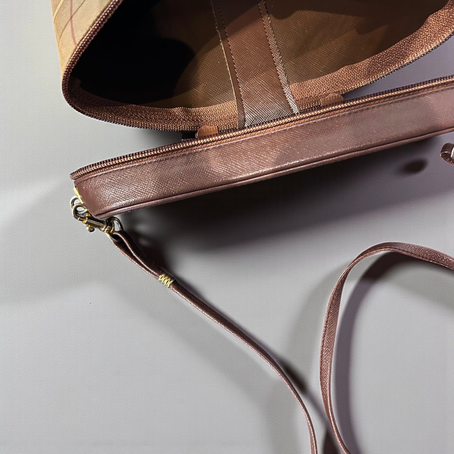 Vintage Burberry Check Crossbody Bag