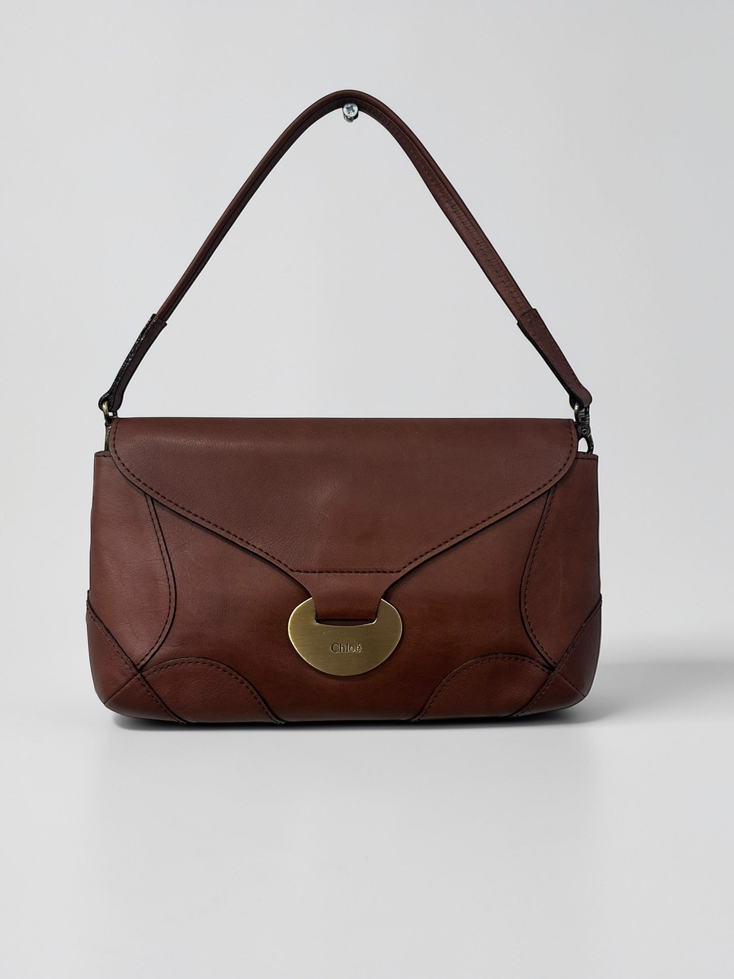 Vintage Chloé Brown Leather Shoulder Bag / Clutch |1990’s