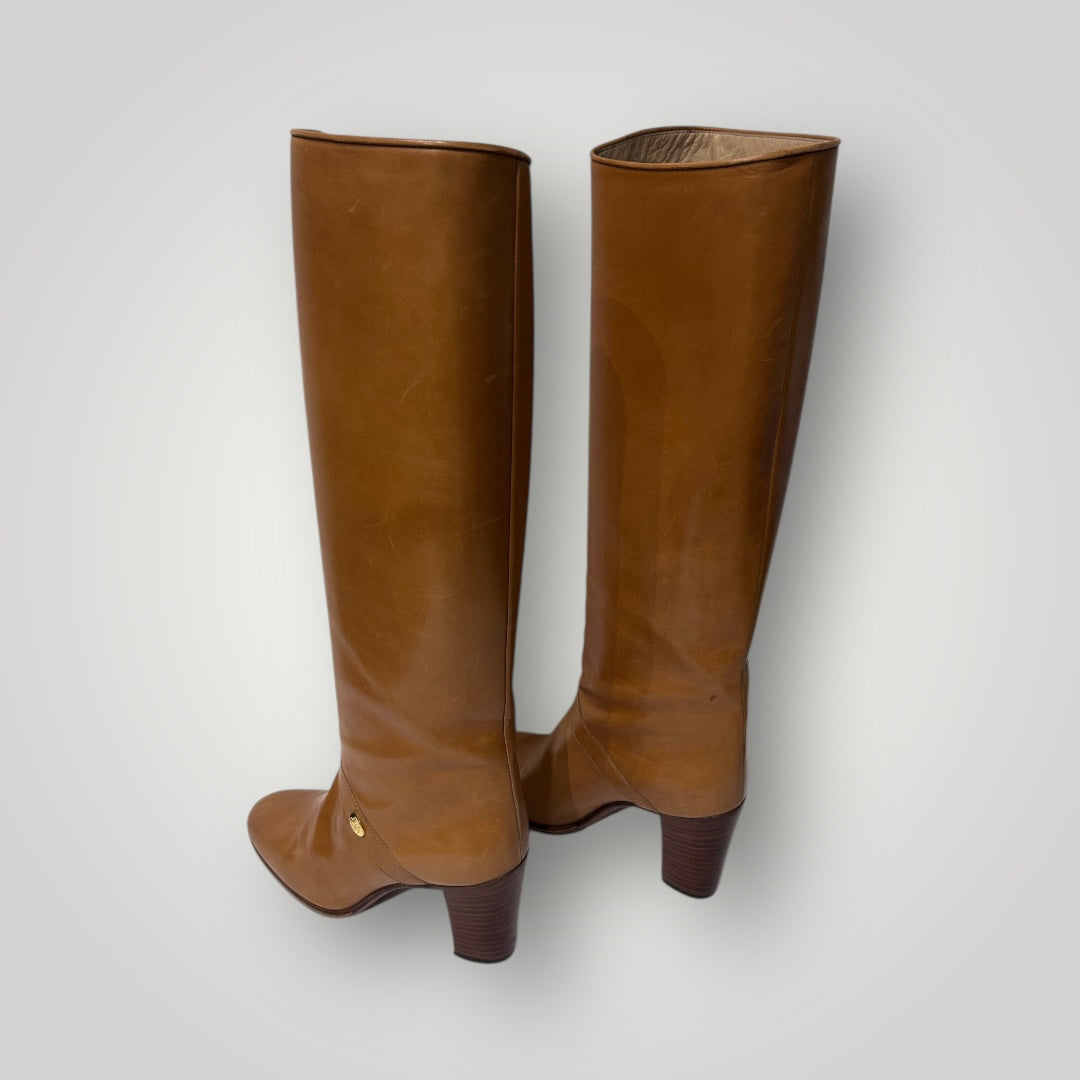 Vintage CELINE Leather Knee High Boots – Late 1970s / Early 1980s
