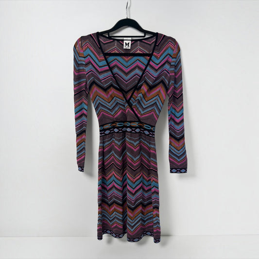 Vintage Missoni Chevron Knit Wrap Dress|Early 2000s