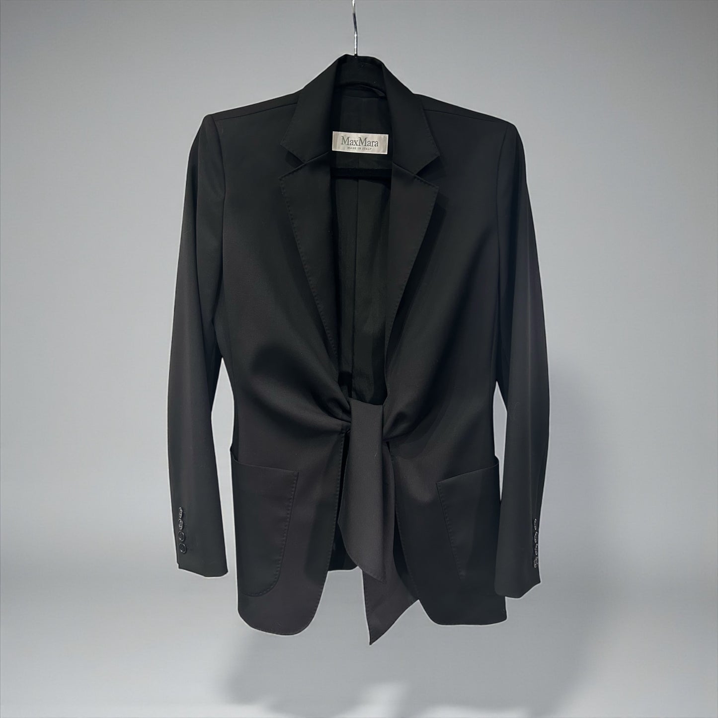 Max Mara Black Tie-Front Blazer