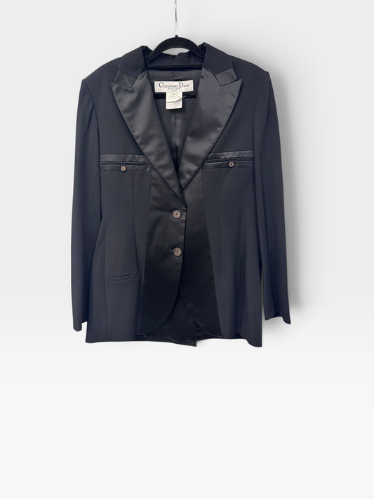 Vintage Christian Dior Boutique Tuxedo Blazer|1990s