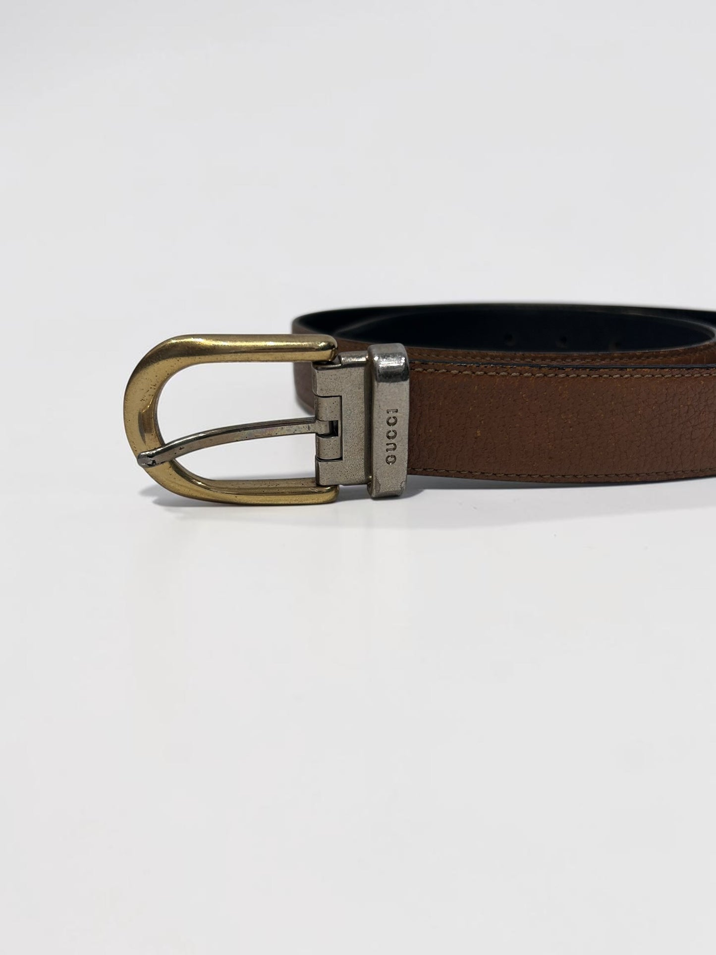 Vintage Gucci Brown Leather Belt