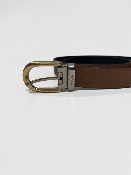 Vintage Gucci Brown Leather Belt