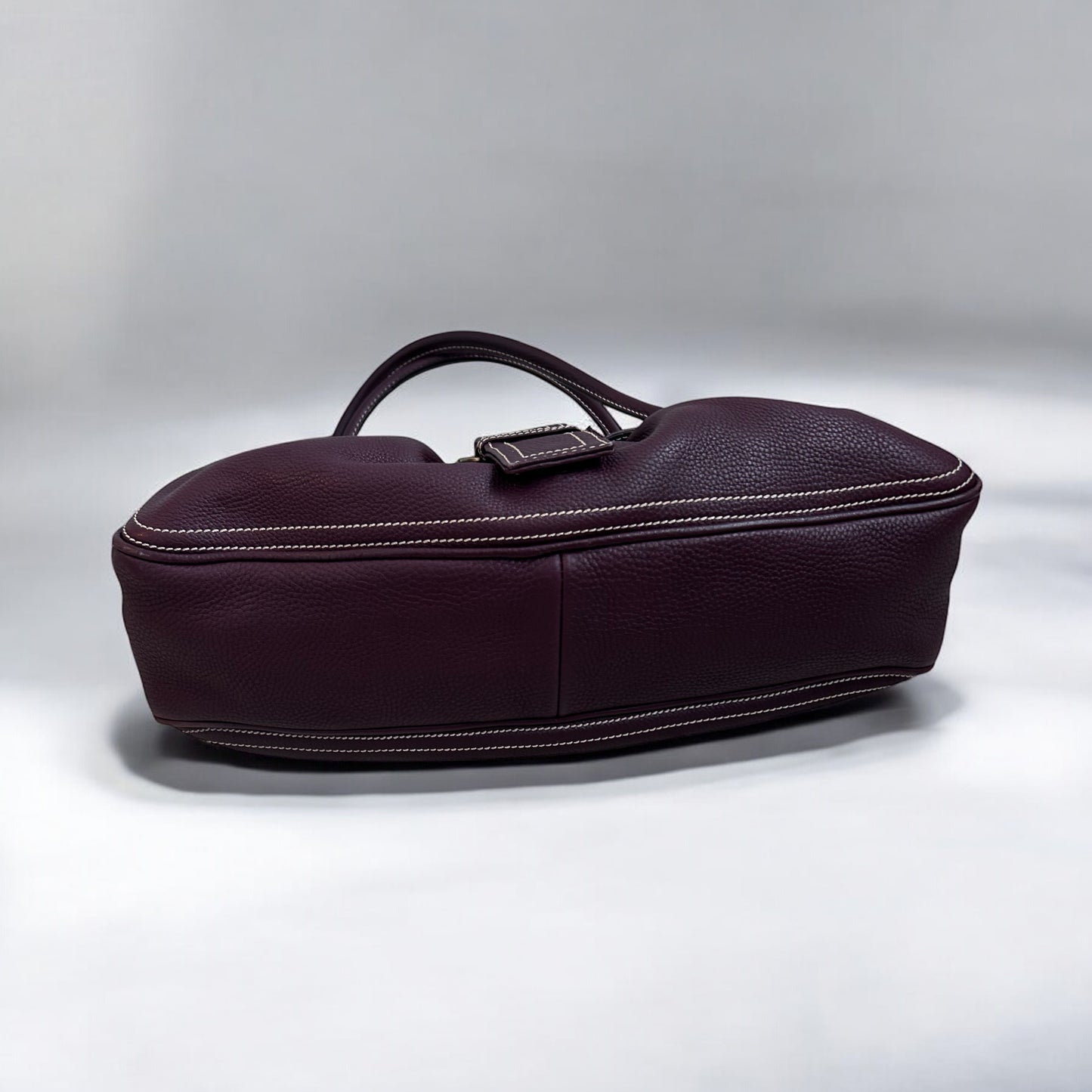 Vintage Céline Burgundy Leather Buckle Bag
