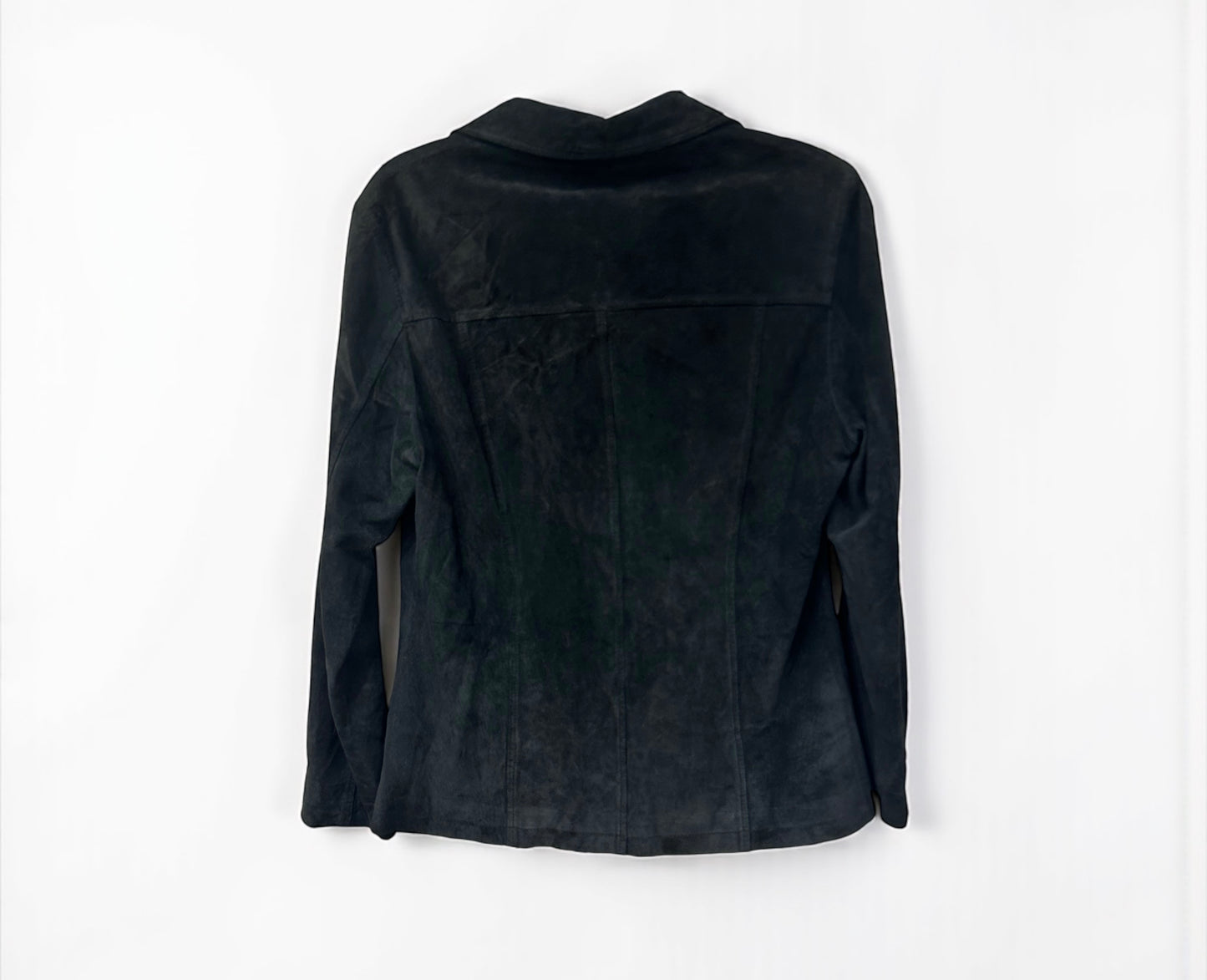 Vintage Black Suede Tailored Blazer