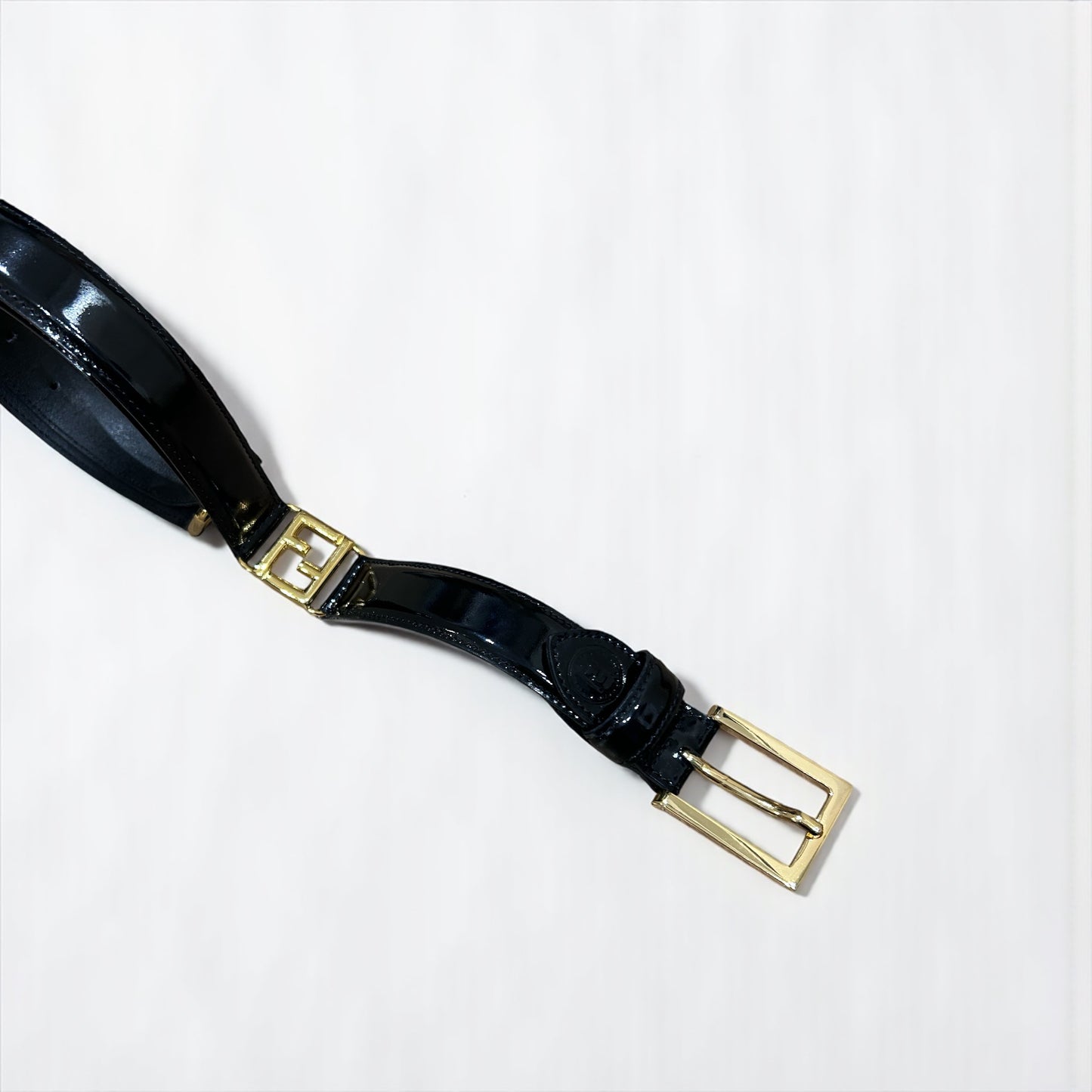 Vintage Fendi Black Patent Leather Belt | Late 90’s