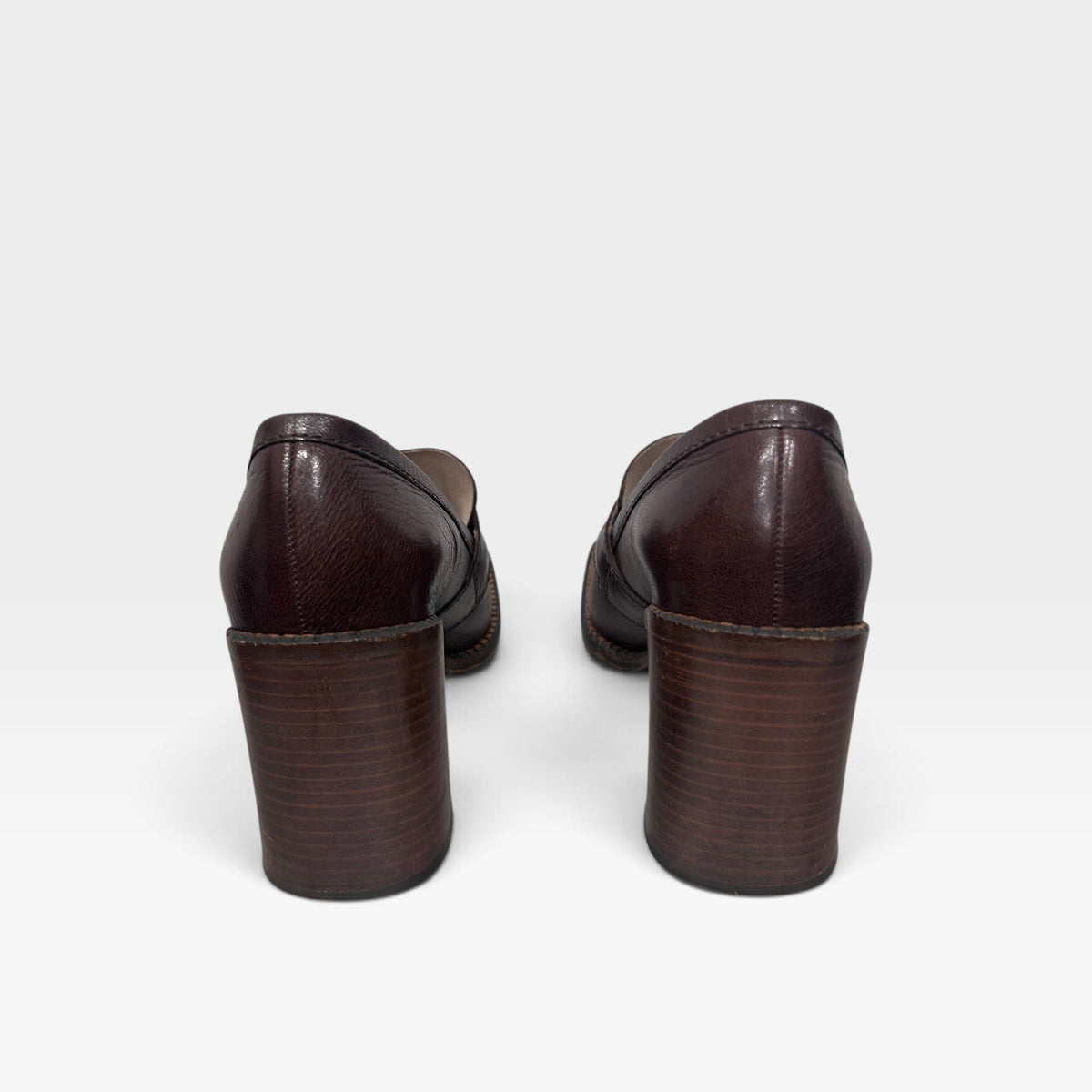 Vintage Miu Miu Leather Buckle Loafers | Early 2000s