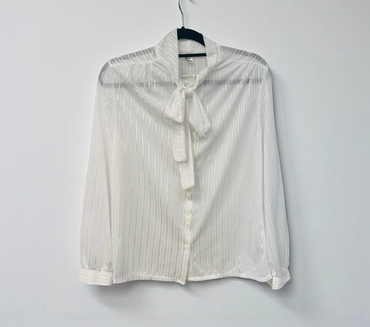Vintage Sheer White Blouse