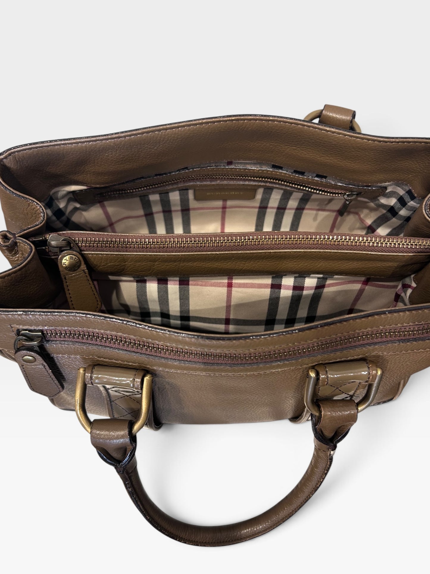 Vintage Burberry Leather Shoulder bag |Early 2000s