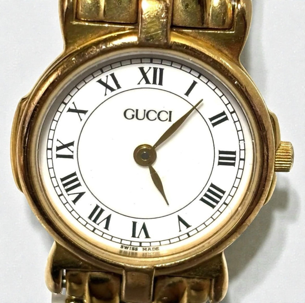 Vintage Gucci Gold Plated Roman Dial Watch – Swiss Made|90s