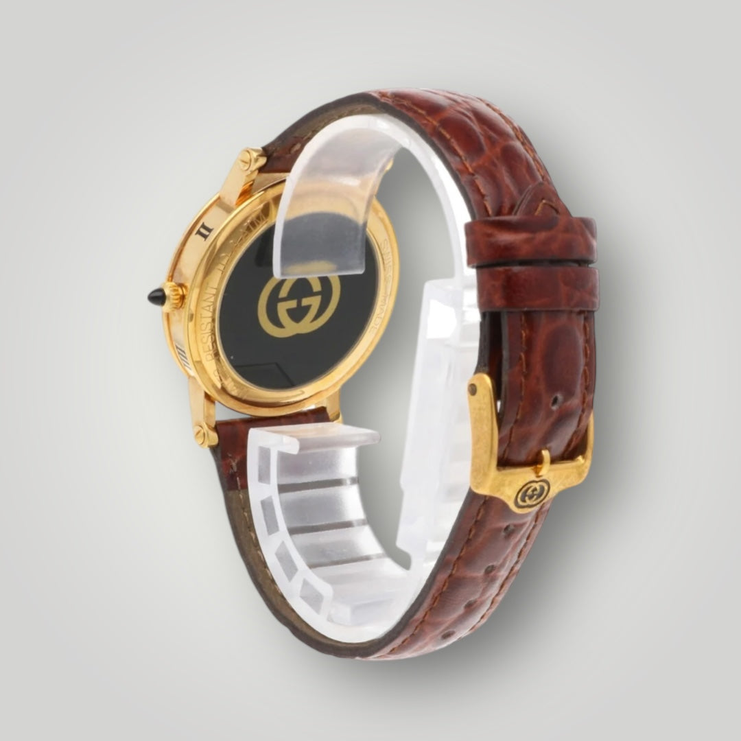 Vintage Gucci Swiss-Made Gold Roman Dial Watch