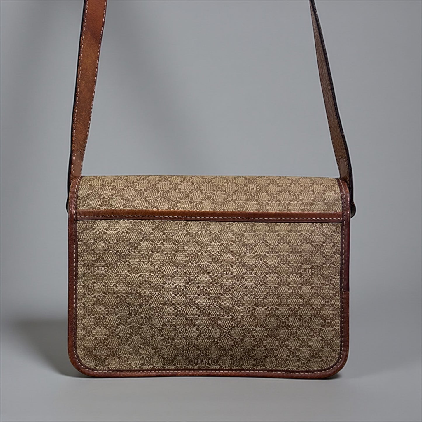Vintage Celine Triomphe Canvas Crossbody Bag