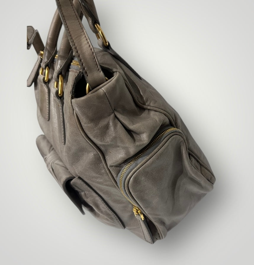 Vintage Miu Miu Leather Top Handle Bag