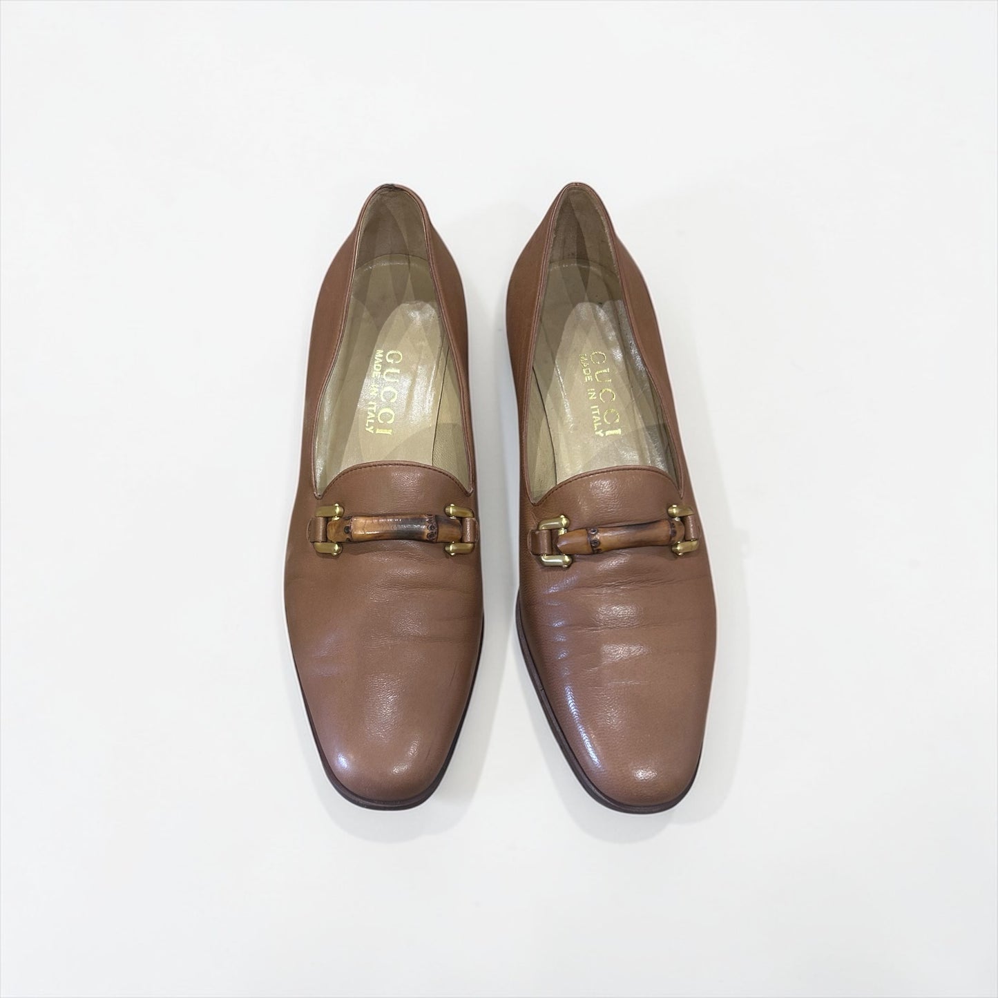 Vintage Gucci Bamboo Loafer Heels | Late 90s - Early 2000s