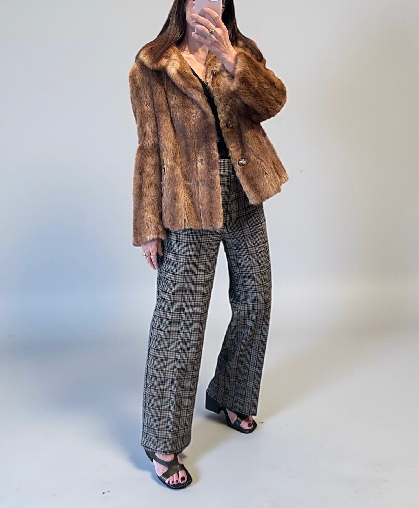 Vintage Mahogany Mink Fur Jacket – 1970s